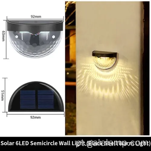 Luz de parede LED à prova d'água movida a energia solar